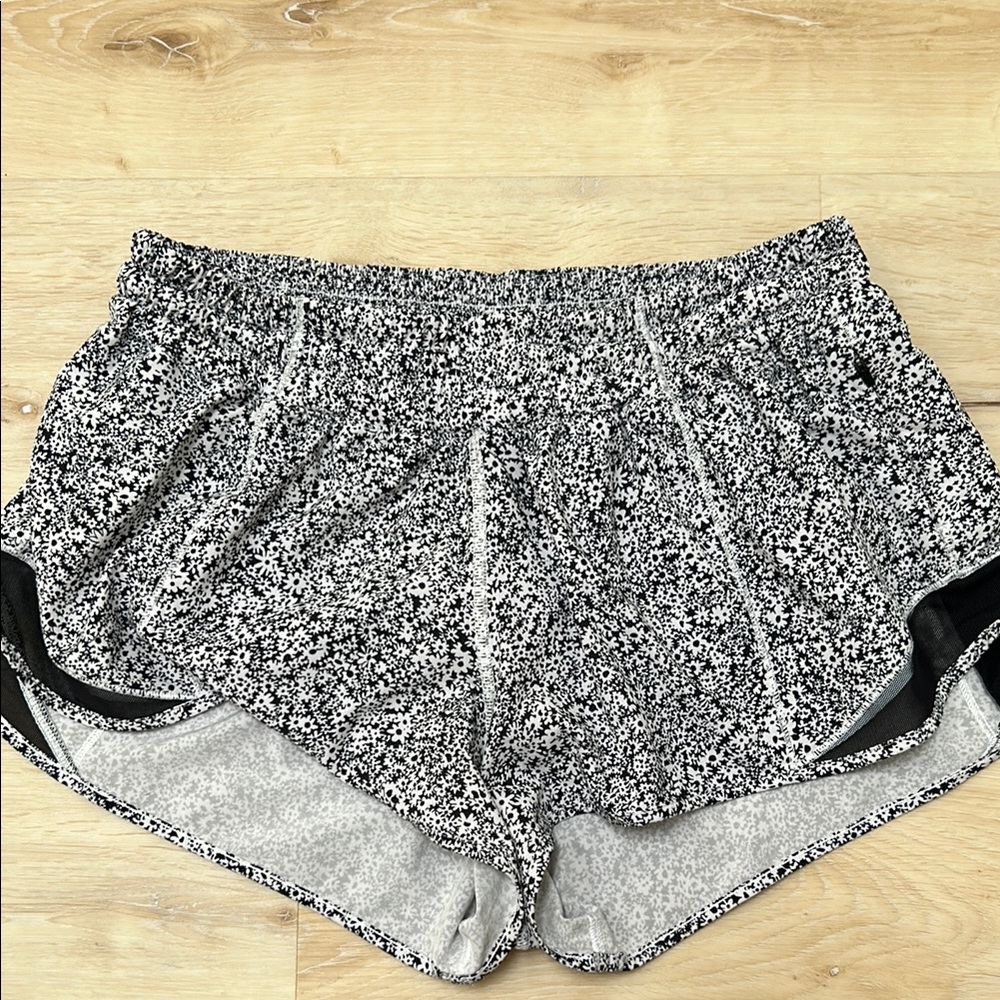 Lululemon Athletica Black and White Athletic Shorts